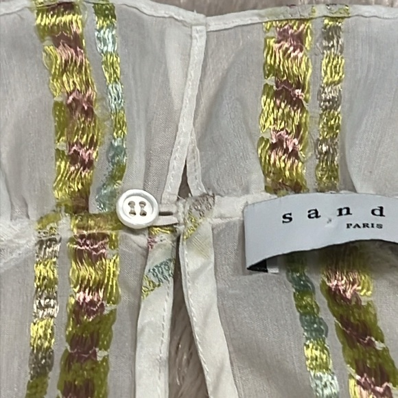 SANDRO Paris Striped Mock Neck Blouse - Picture 10 of 16